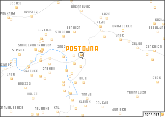 map of Postojna