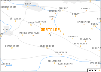 map of Postolʼne