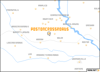 map of Poston Crossroads