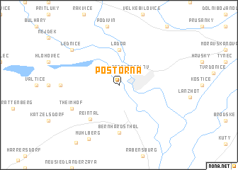 map of Poštorná