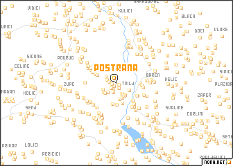 map of Postrana