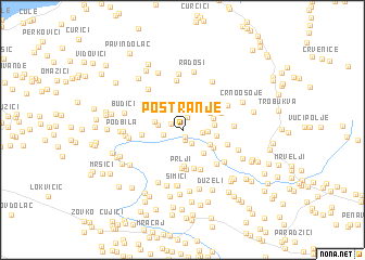 map of Postranje