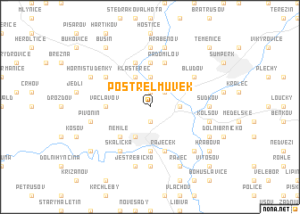 map of Postřelmŭvek