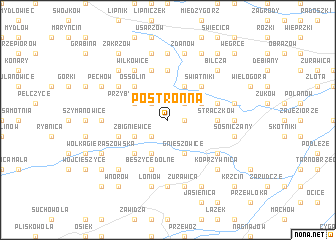 map of Postronna