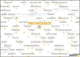 map of Postruże Duże