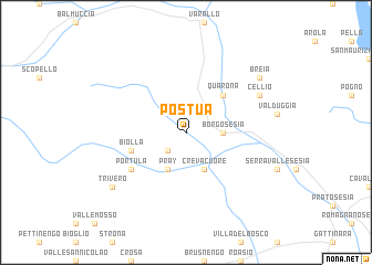 map of Postua