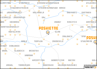 map of Poświętne