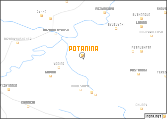 map of Potanina