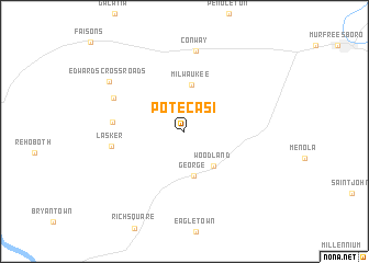 map of Potecasi