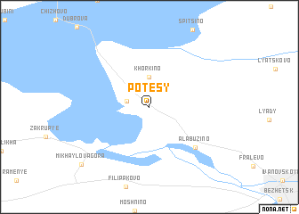 map of Potësy