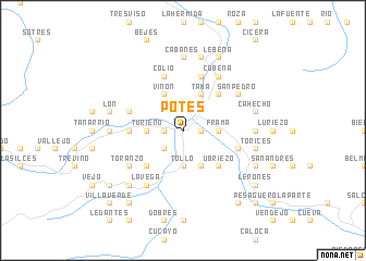 map of Potes