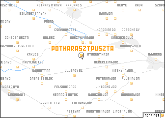 map of Pótharasztpuszta