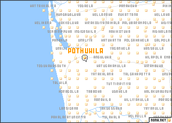 map of Pothuwila