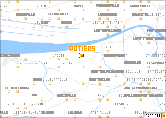 map of Potiers