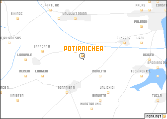 map of Potîrnichea