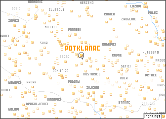 map of Potklanac