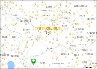 map of Potkrajnica