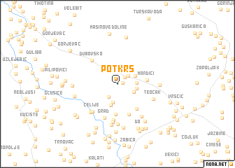 map of Potkrš