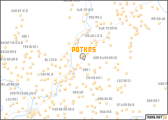 map of Potkrš