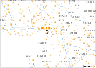 map of Potkrš