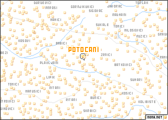 map of Potočani