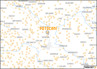 map of Potočani