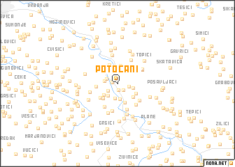 map of Potočani