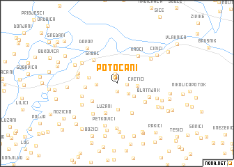 map of Potočani