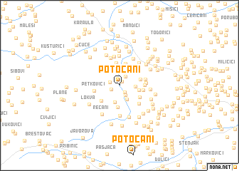 map of Potočani