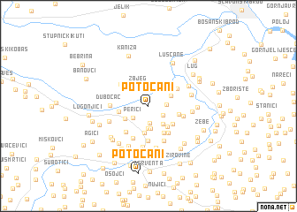 map of Potočani