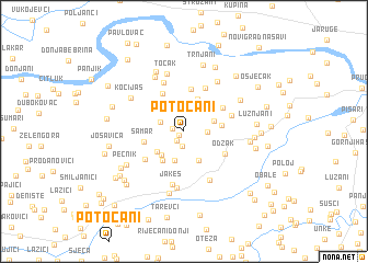 map of Potočani