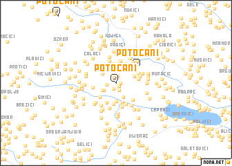 map of Potočani