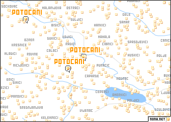 map of Potočani