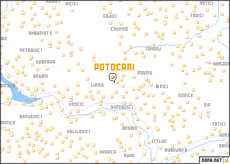 map of Potočani