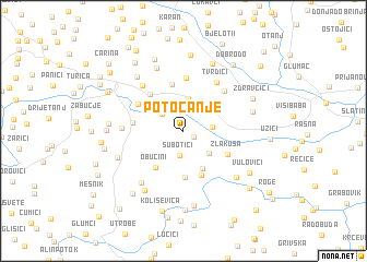 map of Potočanje