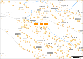 map of Potočine