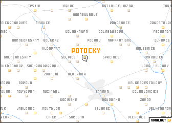 map of Potôčky