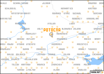 map of Potočná