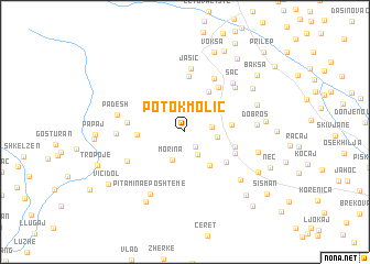 map of Potok Molić