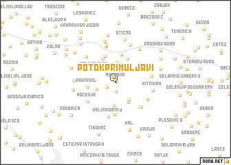 map of Potok pri Muljavi