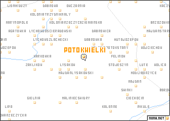 map of Potok Wielki