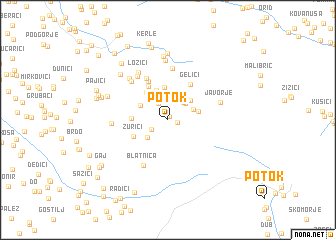 map of Potok