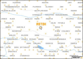 map of Potok