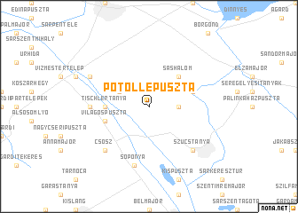 map of Pötöllepuszta