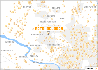 map of Potomac Woods