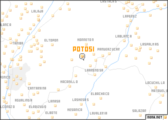 map of Potosí