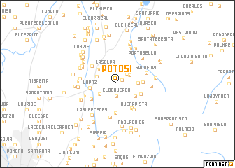 map of Potosí