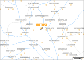 map of Potosí