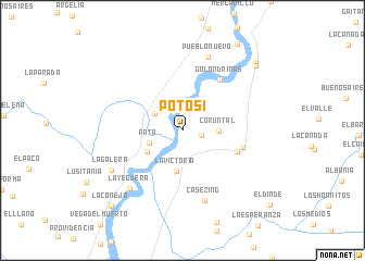 map of Potosí