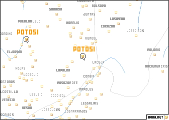 map of Potosí